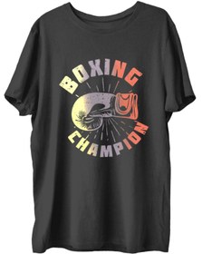 Resim TOP GLORY Boxingw Baskılı Penye Boks Sporcu T-shirt 