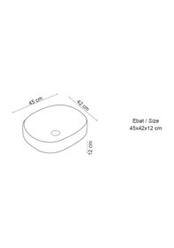 Resim Lena EY-4711MS Tezgahüstü Lavabo Mat Siyah - Siyah 