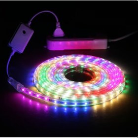 Resim Rgb Hortum Esnek Şerit Led 10 Metre + 220v Fiş 10 Metre 