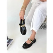 Resim Okira Siyah Rugan Oxford Ayakkabı 