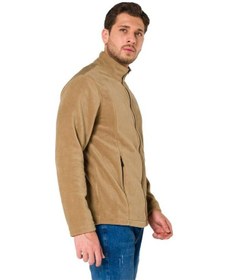 Resim Şensel, Erkek Polar Mont, Bej -99E411- Cepli,Fermuarlı,Outdoor 