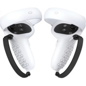 Resim Zljnx 1 Çift Denetleyici Tutma Kapağı Oculus Quest 2 Silikon Koruyucu Kapak Anti Atma Kolu Kol Ayarlanabilir Kayış Konsol Kavrama (Yurt Dışından) 