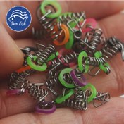 Resim 30 Adet Karides Kancası ve Yaylı Lastikli Balıkçılık Kanca Seti - Paslanmaz Çelik, Paskalya, Şükran Günü, Babalar Günü ve Daha Fazlası İçin İdeal | Balıkçılık Malzemesi | Lastik Bantlı Kanca Takımı 