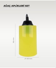 Resim Neon Sarı Ağaç Feneri 6 Adet 