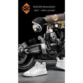 Resim MTNdizlik MAK99 Motosiklet Vites Çorabı , Doğal Deri Ayakkabı Koruyucu , Vites Kılıfı 