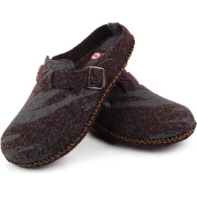 Resim Gezer 15405 Erkek Keçe Sessiz Kaymaz Hafif Taban Ev Misafir Terliği 