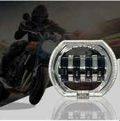 Resim Motosiklet Elektrikli Araç Genel Modifikasyon Led Far 4 Boncuk Çift Lens Lambaları, Stil: Buz Mavisi Aperture Şeytan Gözü 