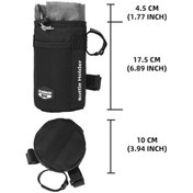 Resim Dancemonkey Rzahuahu Ya468 Polyester Bisiklet Çantası - Bebek Arabası İçin Termal Su Şişesi Tutucu Kılıfı Mavi Altın 