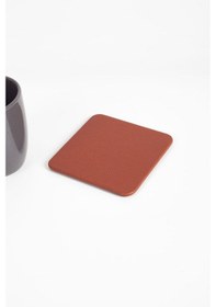 Resim Turgut Office Deri Bardak Altlığı Taba 1 Adet Taba 