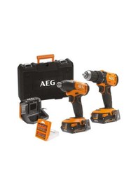 Resim Aeg JP18I2-202C + BSB18G4 + BSS18C2 18V 2'li Darbeli Matkap Seti – 4935479197 