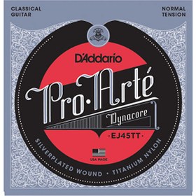 Resim D’Addario EJ45TT Pro-Arte Klasik Gitar Tel Seti Dynacore Titanium Normal Tension 
