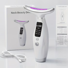 Resim 7-in-1 LED Yüz Masajı ve Boyun Güzellik Cihazı Dijital Ekran, USB Şarj Edilebilir, Çift Çene Kaldırma, Hafif Bej Bakım Titreşimi, 3 Mod (, ), Kadınlar İçin İdeal Hediye, Güzellik Artırma, Şık Güzellik Aracı, Modern Estetik, Dayanıklı Yapı 