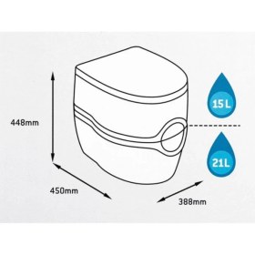 Resim Thetford Portatif Tuvalet Porta Potti 565p Yatek Karavan Tekne 