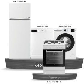 Resim Beko 4 lü Ekonomik Çeyiz Paketi-2 (BM 3143+ CMX 8100 + 970406 MB + BFE 400-1 B) 