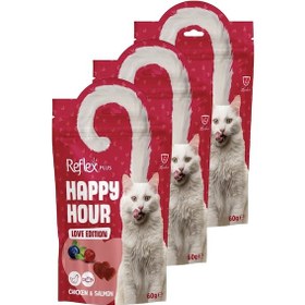 Resim Happy Hour Love Edition Kedi Ödül Maması 3 X 60gr 