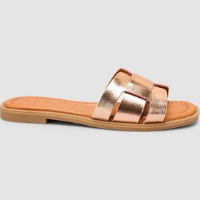 Resim %100 Hakiki Deri Taba Kadın Terlik Fındık 