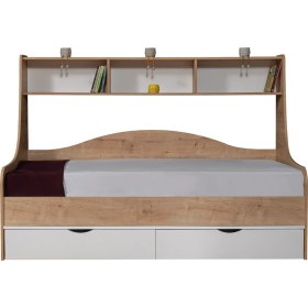 Resim Setay Hera Çekmeceli Karyola + 1 Adet Comfort Yatak - Ceviz/Beyaz 