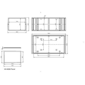 Resim Elektronik Proje Kutusu (Ölçüleri: 85X155X60Mm) - Siyah 