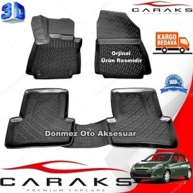 Resim Renault Clio 3 3D Paspas Havuzlu Siyah Hb 2006-2012 Arası Caraks N11.19719 