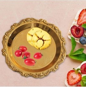 Resim Zcjb Şamdan Tepsisi Yaratıcı Metal Pasta Standı 25cm-altın-66374 