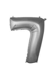 Resim 34" Folyo Rakam 76cm "7" Silver / Gümüş Gümüş 