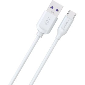 Resim Syrox C110 Type-C Hızlı Şarj ve Data Kablosu 1mt 3.0A 18W Beyaz 