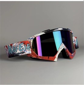 Resim Willowhaven Kırmızı Renkli Lensli Anti Fog Spor Gözlüğü Uv Koruma Toz Geçirmez Ayarlanabilir Kayak Motor 