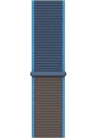 Resim Apple Watch Uyumlu Spor Loop Kordon Kaya Mavi - 38 - 40 - 41 - (42-Watch-10 - 11)mm M/L 