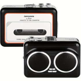 Resim USB - Kasetten MP3 Dönüştürücü ve Çalar, Dual Hoparlörlü, USB-C Tak ve Çalıştır Kaset Kaydedici, USB Flash/SD Benzeri Kaset Benzeri MP3 Dönüştürücü, PC/Akıllı Telefonlar/Tabletler için USB Ses Cihazı (Hayır /) 