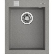 Resim Teka FORSQUARE 34.40 TG STONE GREY Ankastre Kumanda Sifonlu Granit Eviye Gri 34 cm 115230011 
