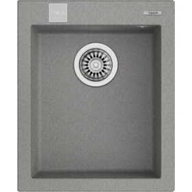 Resim Teka FORSQUARE 34.40 TG STONE GREY Ankastre Kumanda Sifonlu Granit Eviye Gri 34 cm 115230011 