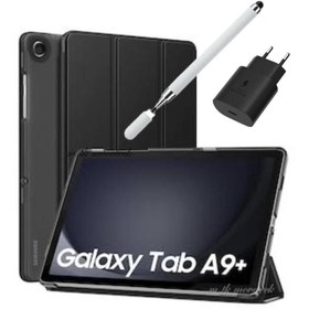 Resim Samsung Galaxy Tab A9 Plus 8gb 128gb 11'' Ekran Siyah Kalem Kılıf Şarj Başlık ( Türkiye Garatili) 