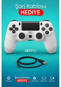 Resim Ps4 Joystick Tablet Telefon Pc Uyumlu Titreşimli Oyun Kolu 1 Adet - Şarj Kablo li 