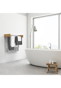 Resim Belize 100cm Çamaşır Kurutmalık Duvara Monte Iç Ve Dış Mekan Paslanmaz 7 Gözlü Beyaz 