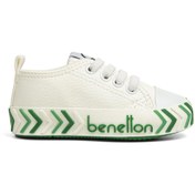 Resim Benetton® | BN-30805- 3394 Beyaz Yesil - Çocuk Spor Ayakkabı Benetton