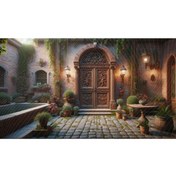 Resim Venspor Rustik Avlu Arkaplan 200x150cm Fon Duvar Örtüsü 