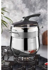 Resim Kahramanlar Tekli Düdüklü Tencere 5,0 Lt. Siyah 2131 Siyah 