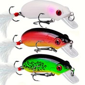 Resim 1 Paket Lure Float Minnow Rocker Sahte Yem Taklit Balık Yüzey Tipi 6.2cm/2.44in/10g 