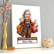 Resim Herşeye Yetişen Anne Karikatürlü Kanvas Tablo 