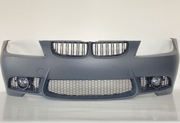 Resim Bmw 3 Serisi E90 2005-2008 Uyumlu M3 Görünüm Ön Tampon + Panjur ( Sis Lambası Dahij ) 