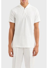 Resim Armani Exchange Erkek Polo Yaka T Shirt 6dzflc Zjm5z 1116 Beyaz Beyaz 