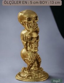 Resim Biblo Dekoratif Heykel Kuru Kafa Biblosu Altın Model 29 8682874853467 