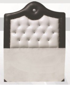 Resim Başlık ALC KRAL Model 100 cm Kenarları Deri Kumaş Kapitone Krem Renk El Yapımı 