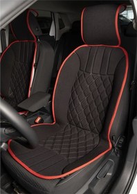 Resim Point Audi Q3 Oto Siyah-kırmızı Ön İki Koltuk Minderi 