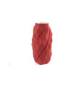 Resim Kırmızı Porselen Vazo 14x41cm Kırmızı 