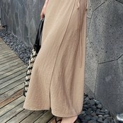 Resim Kadınlar için Günlük Şık Bağcıklı Sarma Etek - A Kesim Çapraz Paça Uzun Akıcı Etek, Ayarlanabilir Bel, Düz Renk Tatil Stili Plaj Gezileri & Yaz Günleri İçin, Elde Yıkanabilir Konfor, Yaz Modası, Yumuşak Doku, Rahat Kumaş, Şık Kadınlar 