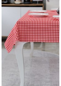 Resim Sufre Sıvı Geçirmez Masa Örtüsü Sofra Bezi Sofra Örtüsü Piknik Örtüsü Kırmızı 