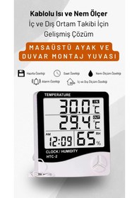 Resim Htc-2 Kablolu Termometre Ve Nem Ölçer 