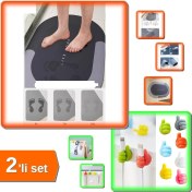 Resim Hereveoyuncak Sihirli Su Emici Kaydırmaz Banyo Paspası + 10 Adet Renkli Ok Işareti Kablo Sabitleyici 2li Set B6T8 