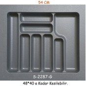 Resim Starax S-2287 Plastik Kaşıklık 60 Cm Gri 